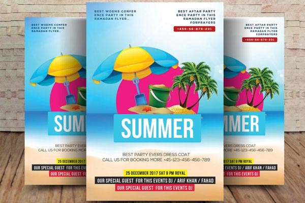 Summer House Party Flyer Templates | PSD | Ai | Word ( Doc ) | InDesign Formats 30+ Free & Premium Download